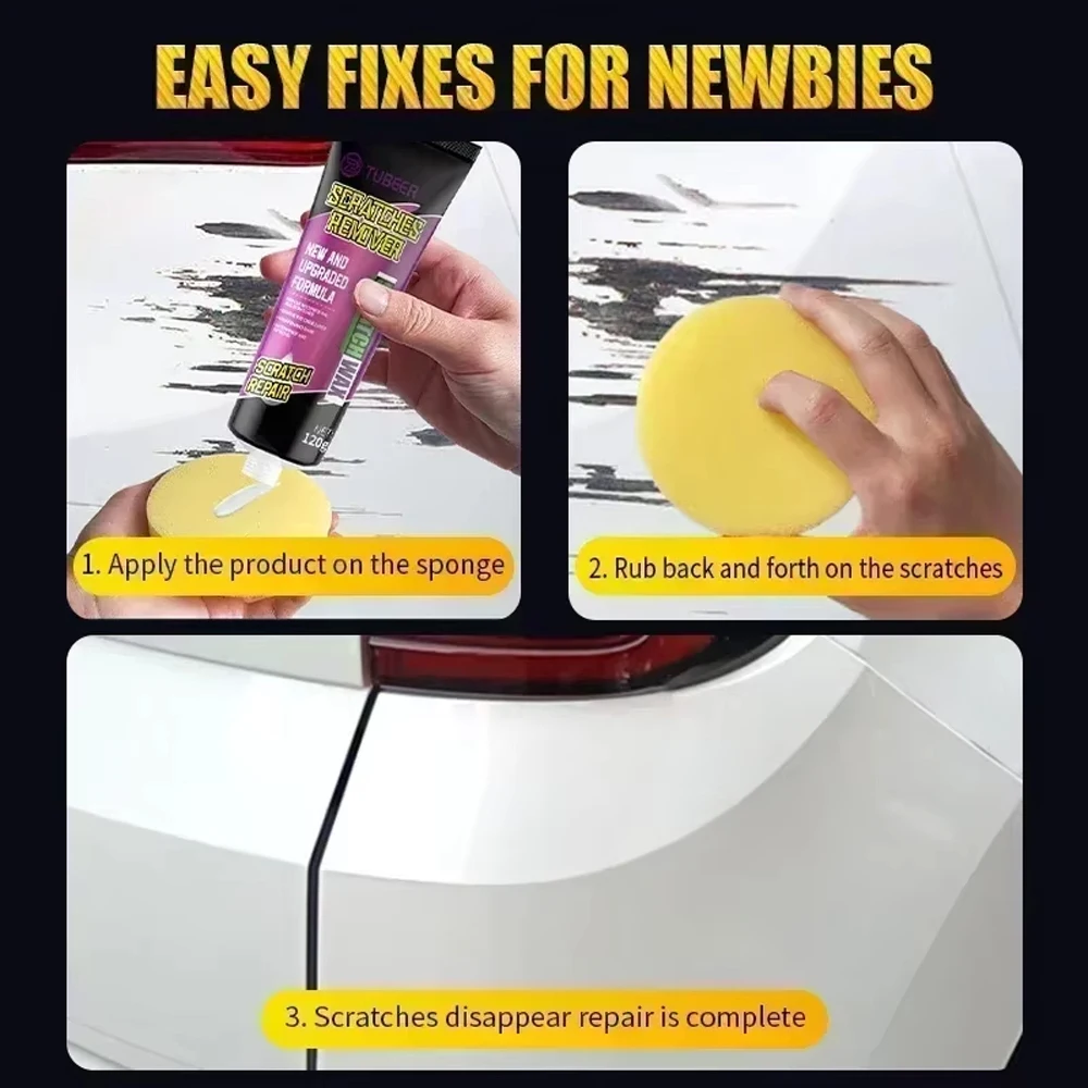 Car Scratch Remover Wax, Polishing Compound Paste to Remove Paint Scratches Swirl Marks for All Cars