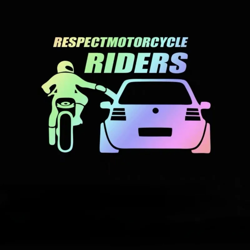 Motor Rider Sturdy Stickers Gold Plated Motorcycle Rider Stickers Fun Stickers Reflective Motorcycle Accessories Easy Install