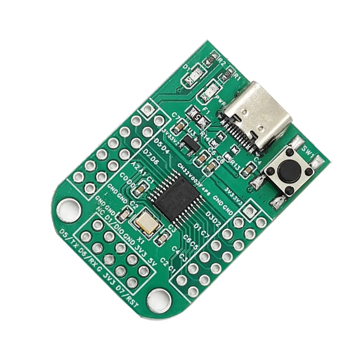 

Плата разработки CH32V003 EVT, микроконтроллер CH32V003F4P6 MCU RISC-V2A, система 1-Wire SDI, основная частота 48 МГц, WCH