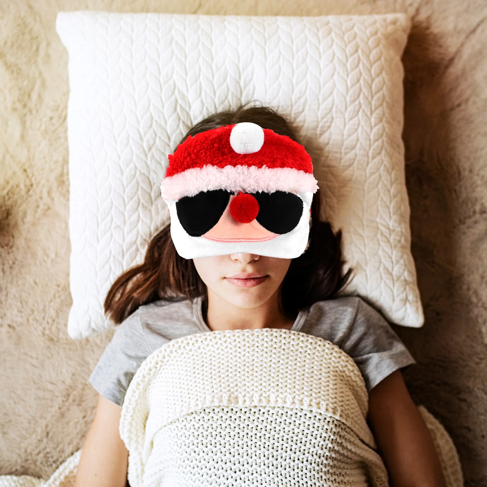 

Christmas Eye Mask Santa Claus Cartoon Sleep Patch Light Blocker Kids Party Travel Hotel Use Eye Shades Health Care