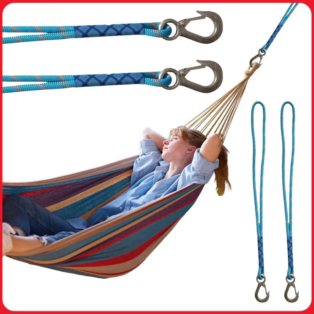 

Suspension Rope with Heavy Duty Stainless Steel Hook for Outdoor Hammocks Chair and Trees Hang Kit