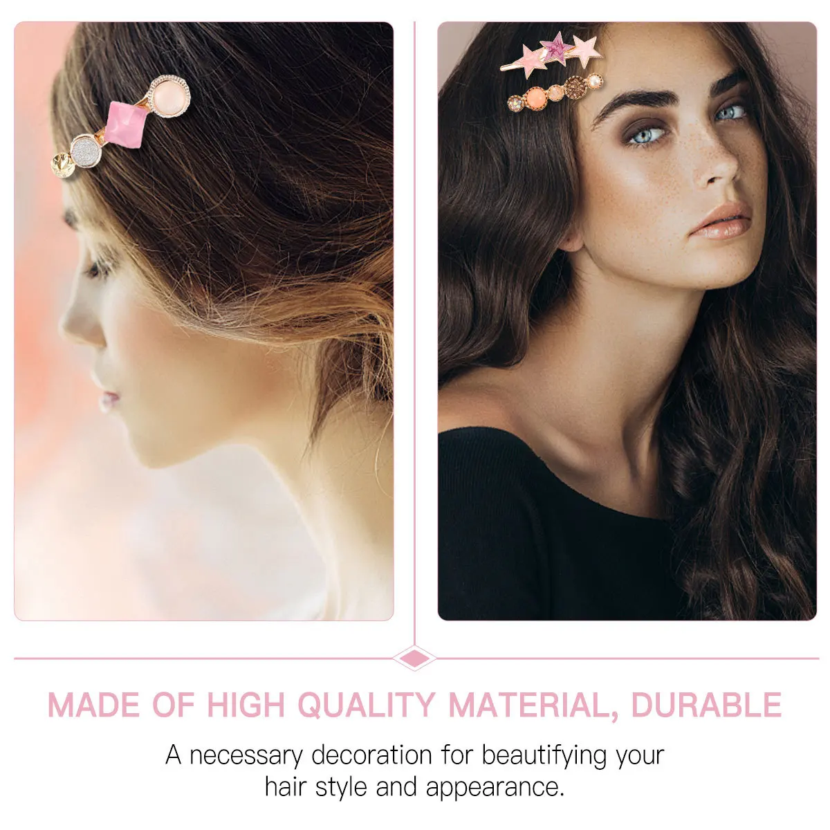 

8Pcs Hair Clip Set Simple Stylish Metal Barrettes Fashion Hairpins Decorative Women Hair Clips Accessories Elegant Design