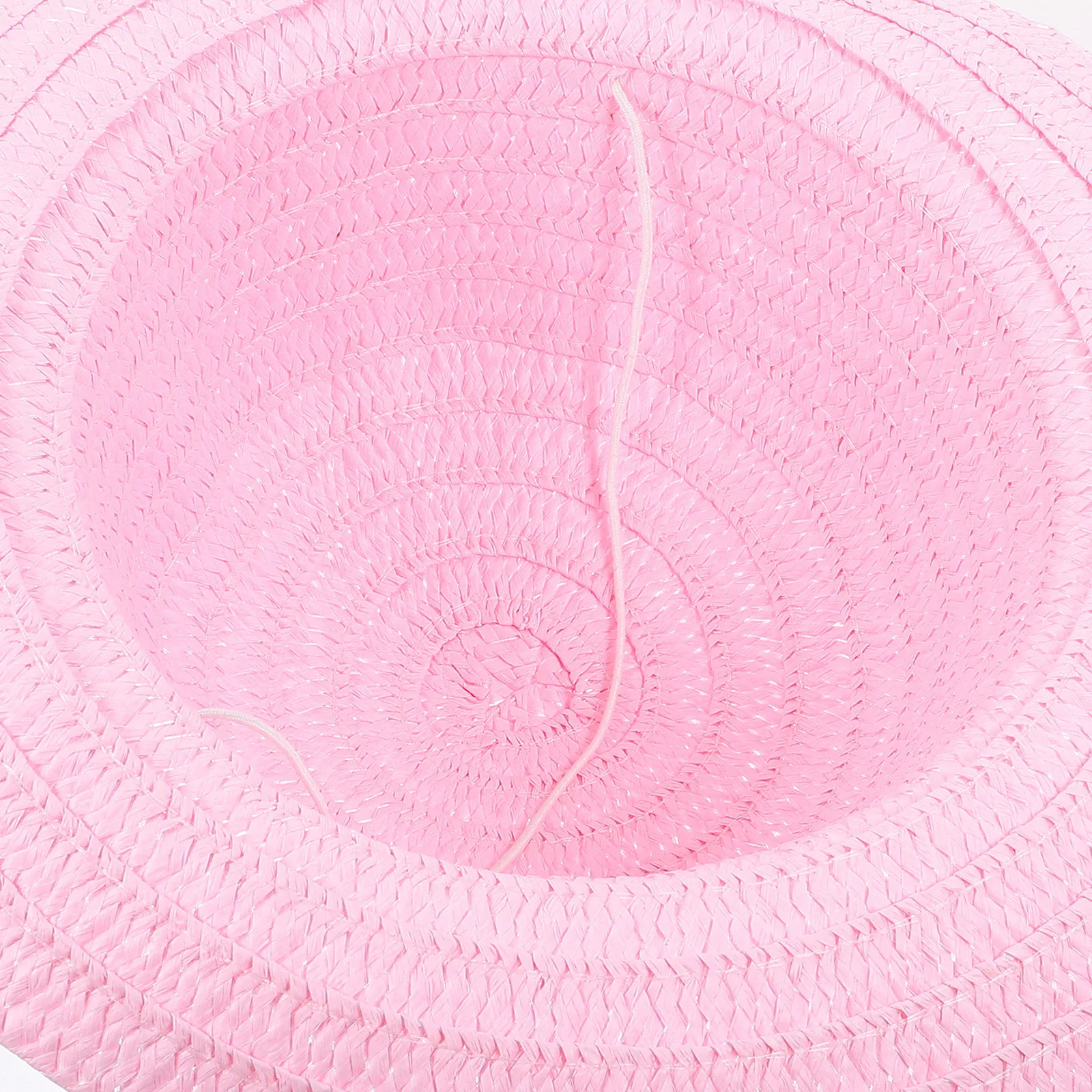 

6pcs Pink DIY Blank Straw Hats for Kids Painting Craft Supplies Lightweight Breathable Dancing Party Accessories