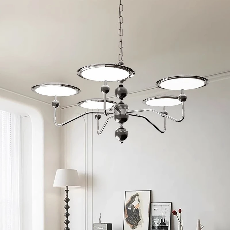 

French medieval living room chandelier star track flying saucer hall main light high-end atmospheric lamp