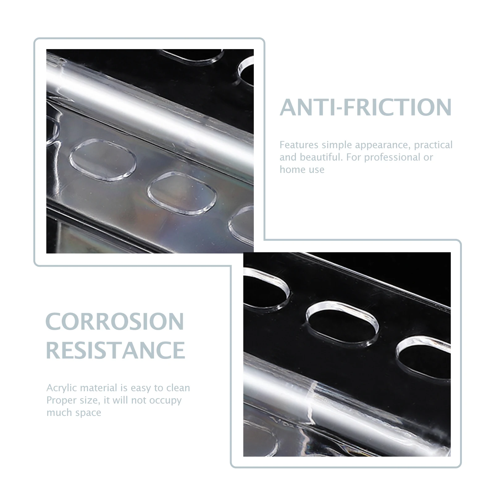 8 穴ピンセットホルダー耐久性のあるまつげディスプレイラックメイクアップツール小さな透明なロングピンセットラック使用