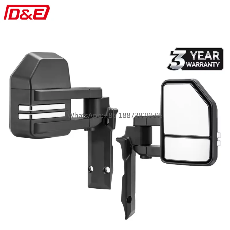 Extendable Towing Mirrors SH-TMLC79-8418-BLK fit for Toyota Land Cruiser 70-79 1984-2018 Black Pair