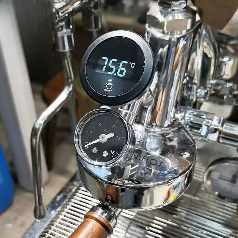 E61 Espresso Machine Upgrade Kit with Pressure Gauge & Thermometer, Dual Display for Real-Time Temperature and Pressure