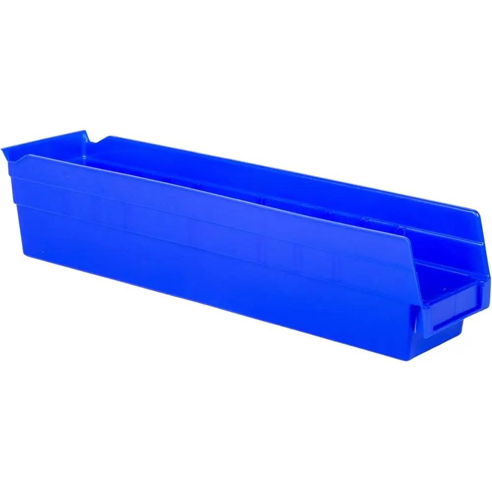 

18 x 4 x 4 Plastic Nesting Storage Bins, 12-Pack, 15 lb Capacity, Blue
