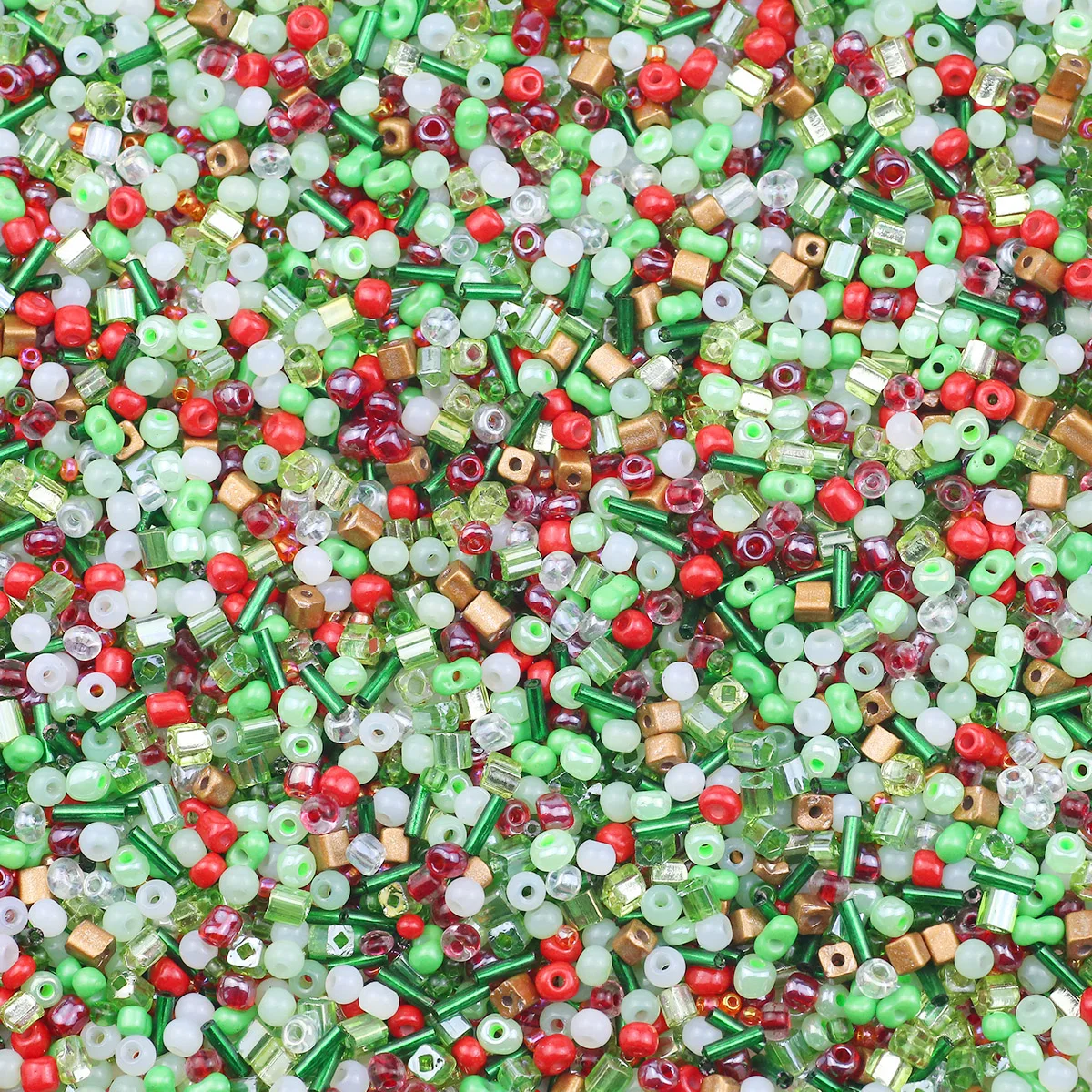 30g Glas-Reisperlen, Weihnachtsperlen, verschiedene Farben, handgefertigt, DIY-Schmuckherstellung, Perlenschnüre, lose Perlen, Zubehör