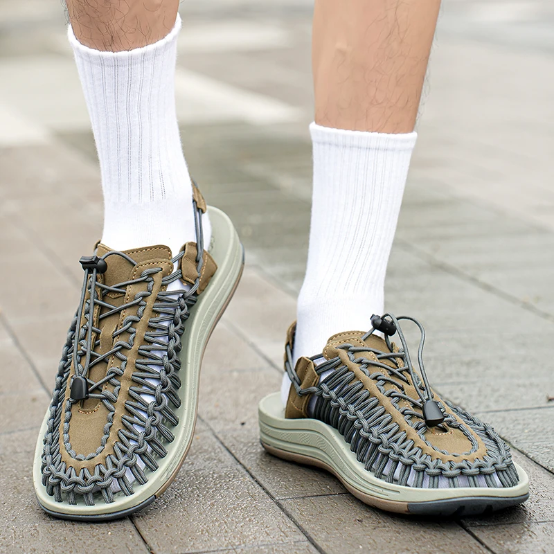 

Мужская и женская тканая легкая пляжная обувь в отпускном стиле, удобная модная и универсальная пляжная обувь