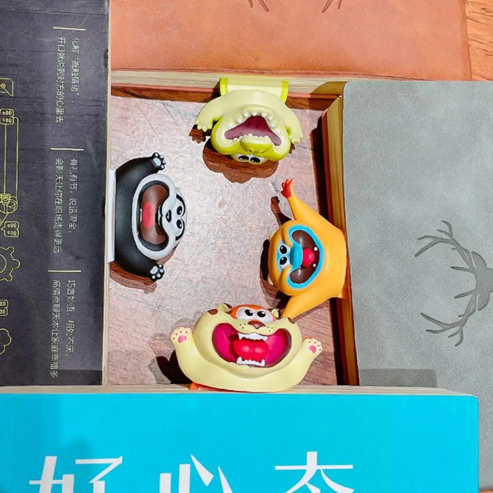 Golden Monkey Squashed Animal Bookmark Tiger PVC 3D Cartoon Book Marker Convenient Multifunctional Panda Bookmark