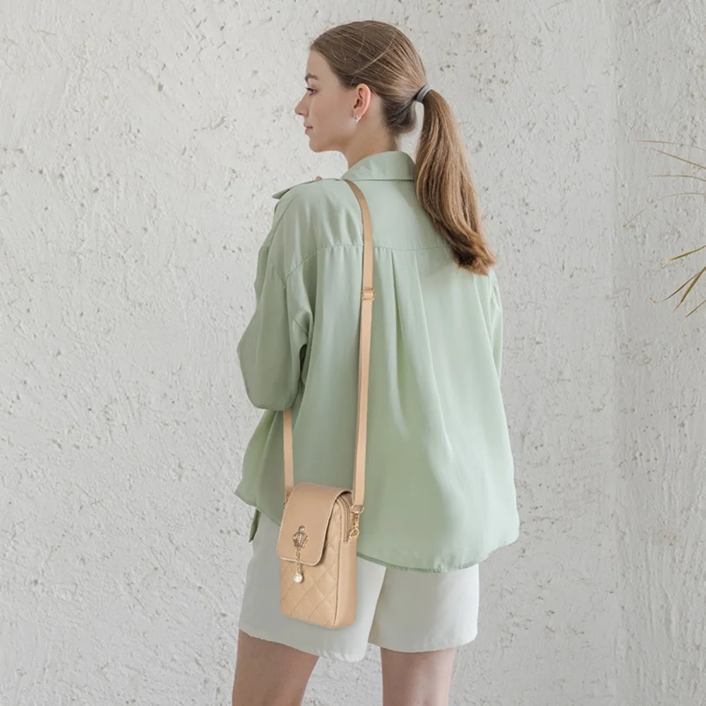 

Single Shoulder Phone Messenger Bag PU Leather Pocket Pouch Women Mini Bag Mini Waterproof Ladies Crossbody Bag Women