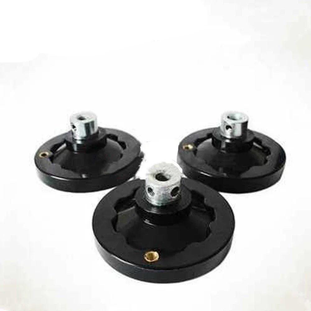 

1-3Pcs Black Aluminum Alloy Handwheel 63/80/100/125/160/200mm Back Corrugated Milling Machine Lathe CNC Printer Spoked Handwhee