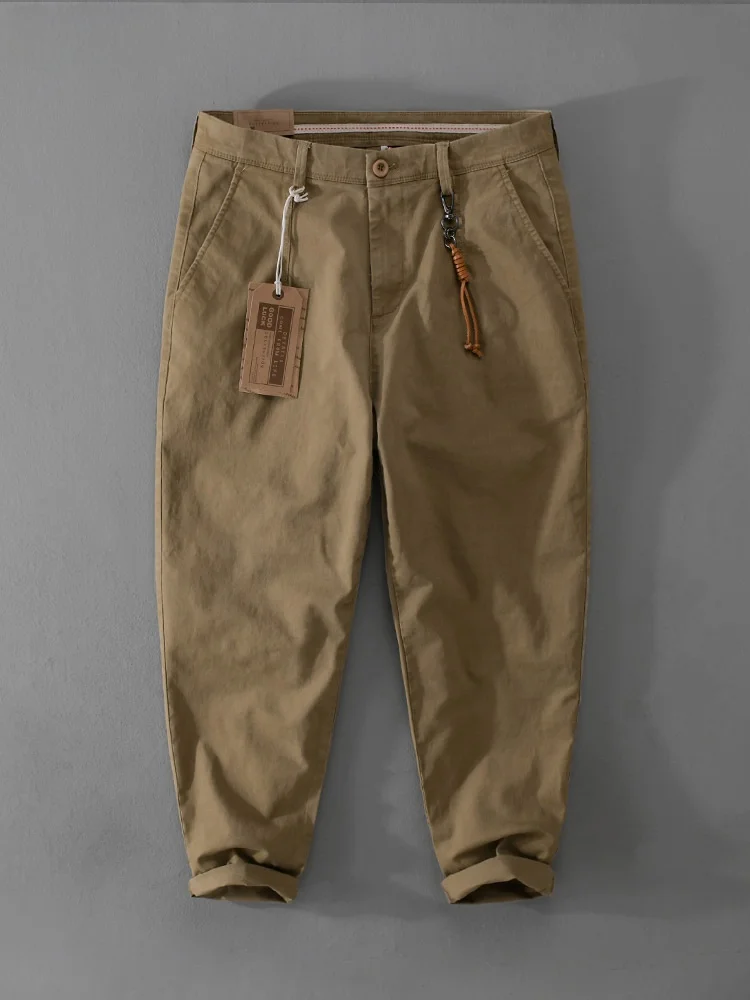 

Мужская рабочая одежда Ameikaji, весенние эластичные хлопковые брюки с тяжелой талией, повседневные свободные прямые брюки Faion Ci Sle