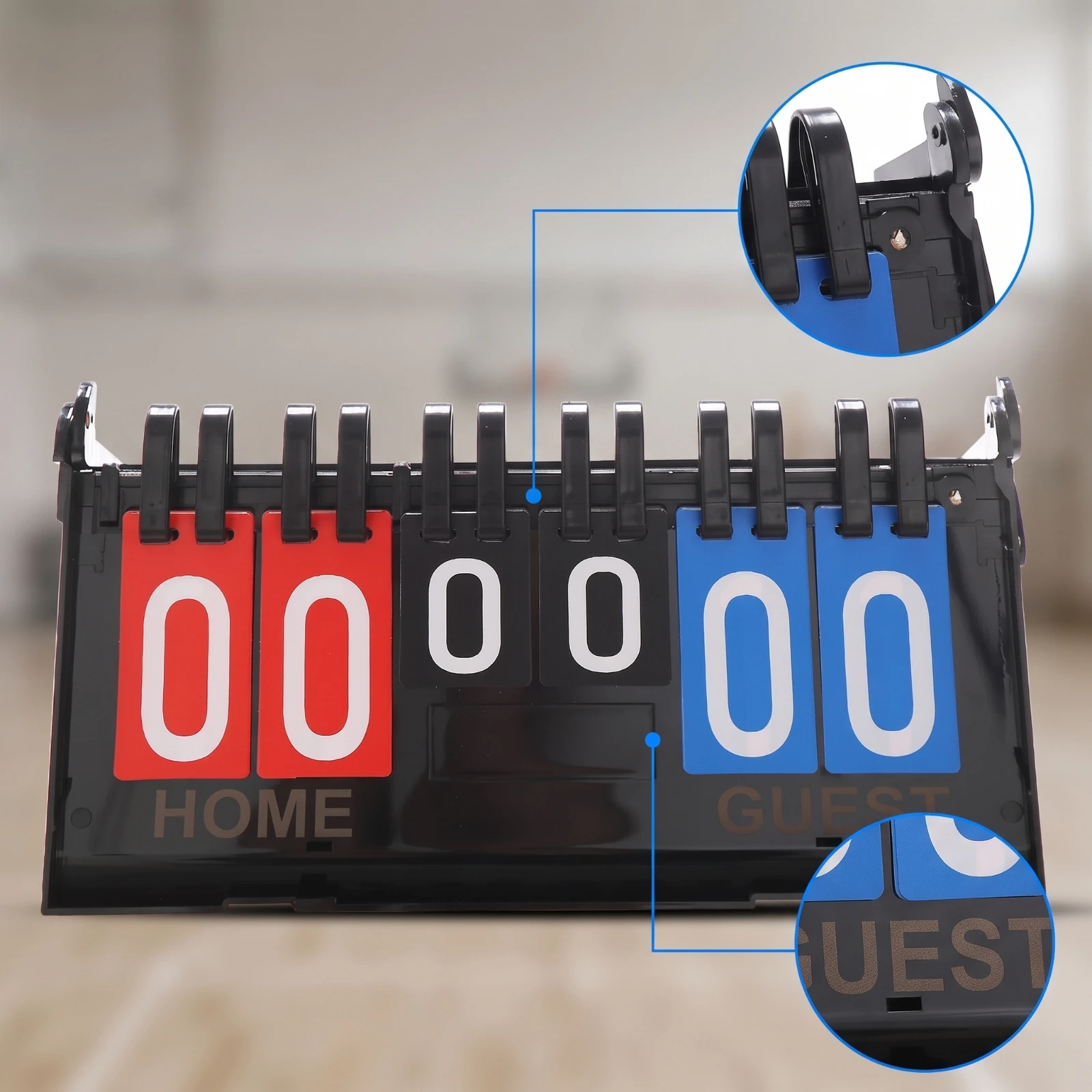 Foldable Scoreboard Portable Scoreboard with Flip Rings Score Flipper Water-Resistant Scorekeeper Manual for Referees