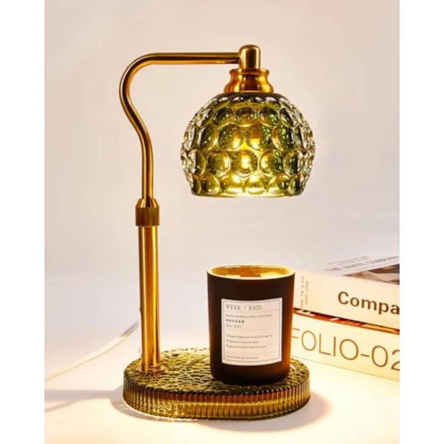 

Candle Warmer Lamp with Timer and Dimmer, Glass Lamp Candle Warmer for Jar Candles, UPGRATED with 3 Bulbs, Height Adjustable El