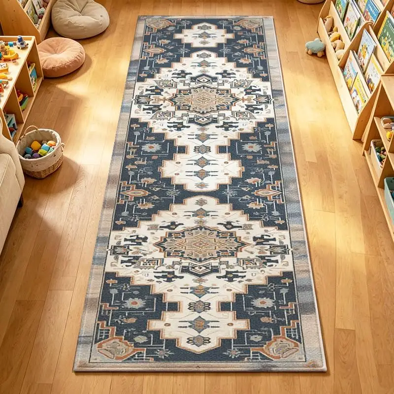 1 Piece Woven Vintage Geometric Patterned Carpet, Soft Comfortable, All Seasons, Lightweight Easy To Maintain, Home Decor, Living Room Decor, Bedroom Decor, Dining Room Decor, Entryway Decor, Autumn, Winter
