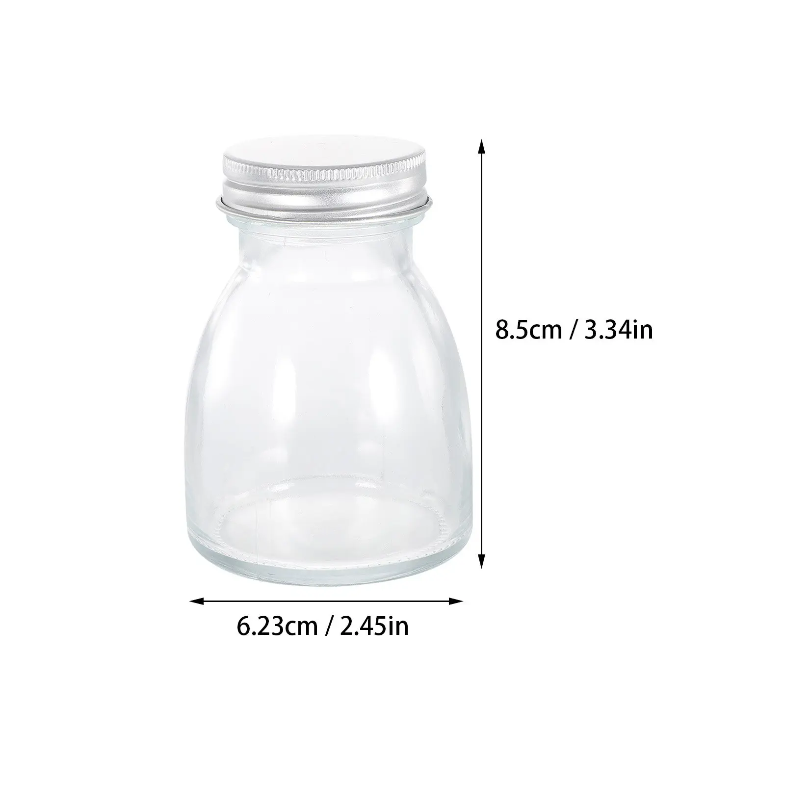 6Pcs Glass Sealing Jar Candy Bottle Sugar Can Kitchen Storage Container Cereal Flour Tea Preservation Jar with Moisture Proof