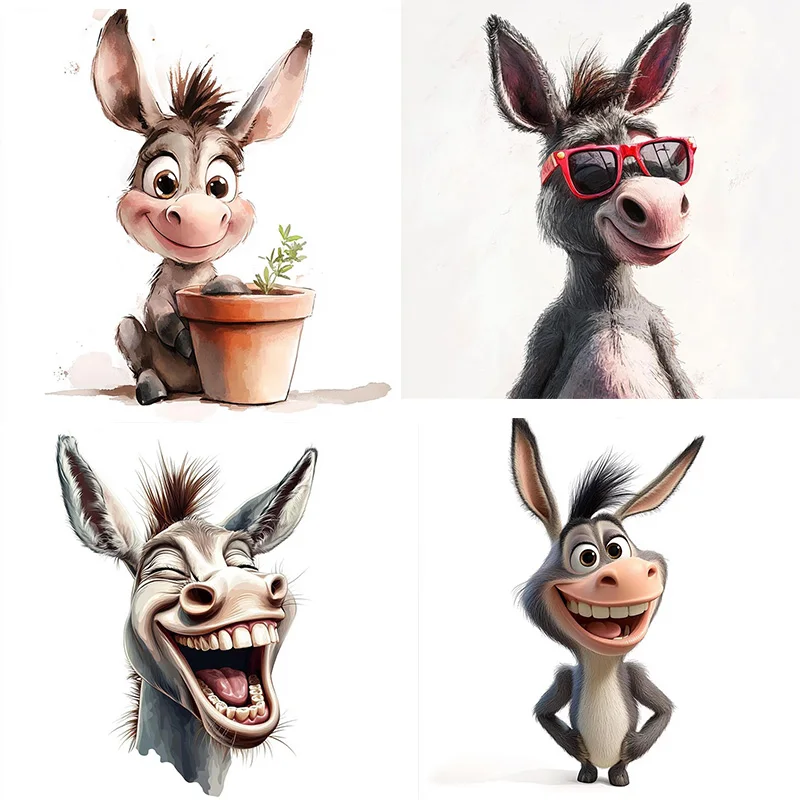 Funny Donkey Toilet Stickers Decoration for Living Room, Wall, Bedroom, and Home Decor Car Decals Self-Adhesive