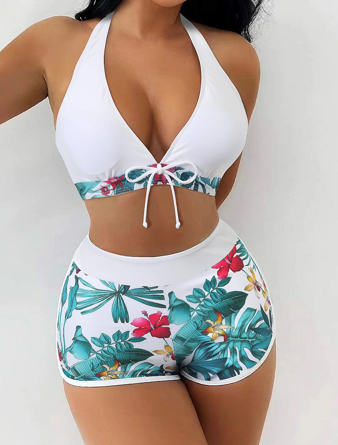 Plus Size Women's Swimsuit Tankini Boxer Bikini 3XL 4XL 5XL