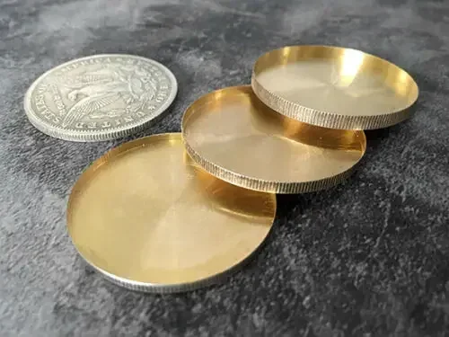 Quatro em um conjunto de dólar morgan cobre por j.c moeda mágica truques de magia ilusão moeda aparar/vanish salto close-up magia truque