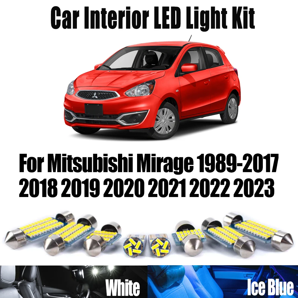 

LED Interior Map Dome Trunk Light Kit Car Ceiling Lamp Set Canbus For Mitsubishi Mirage 1989- 2017 2018 2019 2020 2021 2022 2023