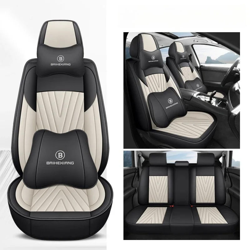 العالمي التغطية الكاملة غطاء مقعد السيارة لشركة فولكس فاجن جولف باسات B5 B6 B7 B8 CC تيجوان طوارق طوارق T-ROC بولو جيتا اكسسوارات السيارات #4