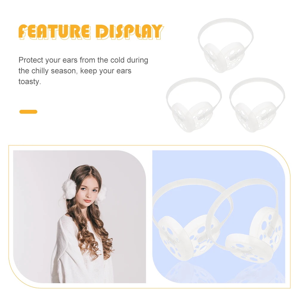 

3pcs Earmuff Rack Plastic DIY Ear Muff Holder Supplies Protective Ear Warmers Craft Kits Labor