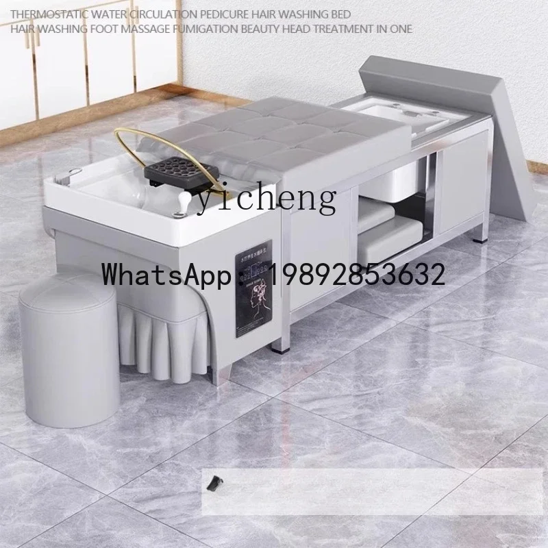 head treatment bed, water circulation fumigation with foot therapy, foot soaking, physiotherapy and massage integrated