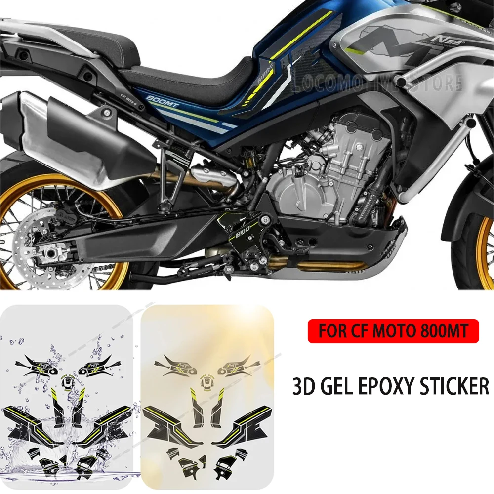 800MT Touring 2022-2024 Tank Mat Protection Stickers  For CF Moto 800 MT Tank Pad Motorcycle 3D Gel Epoxy Sticker Protection Kit