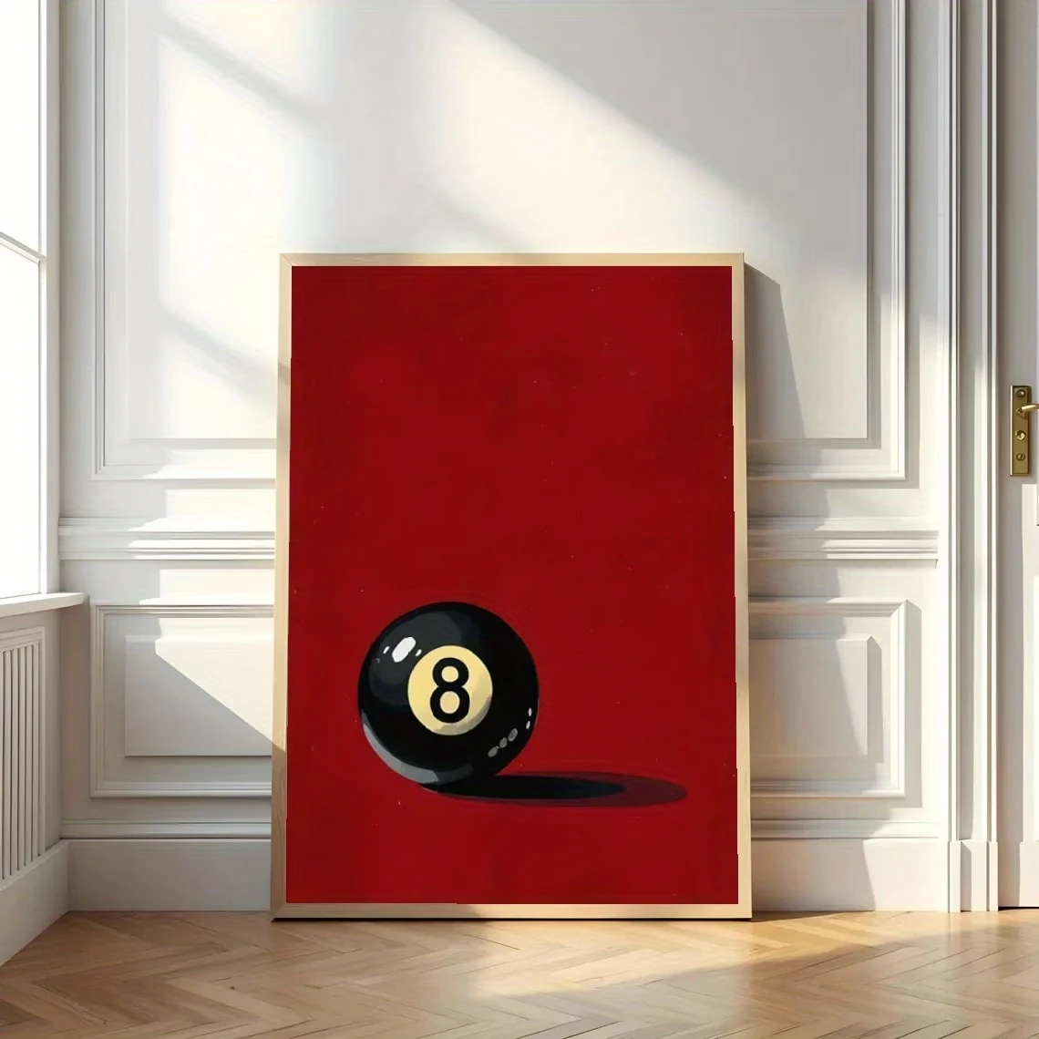 Retro-Style Featuring A Lucky 8 Ball Pool Ball Wall Art Print Canvas Painting Poster Picture For Living Room,Bedroom Home Decor image 4