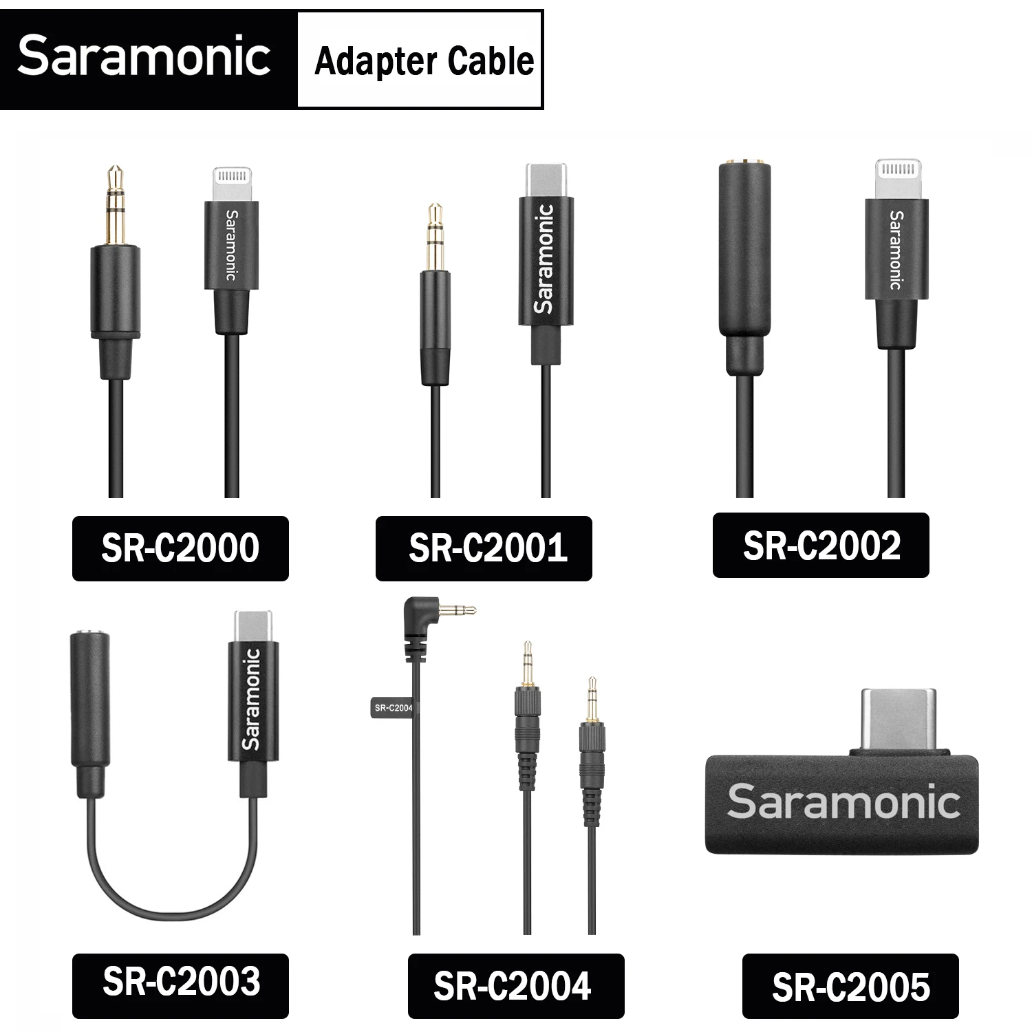 

Audio Microphone Adapter Cable 3.5mm Jack AUX Cable Lighting To AUX Headphone for iphone Type-c Microphone Mixer Camera 0.6CM