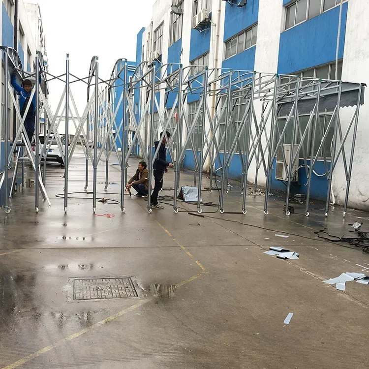 خيمة جراج محمولة قابلة للطي من القماش المشمع للتسقيف بإطارات فولاذية مظلة ظل الشمس في الهواء الطلق خيمة مظلة سحب #2