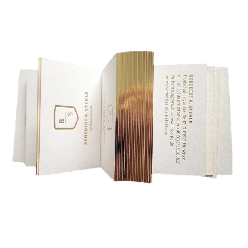 Customized. American Quality Paper Light Yellow Business Stamping Embossed Personalized Business Card Printing Quality Peac