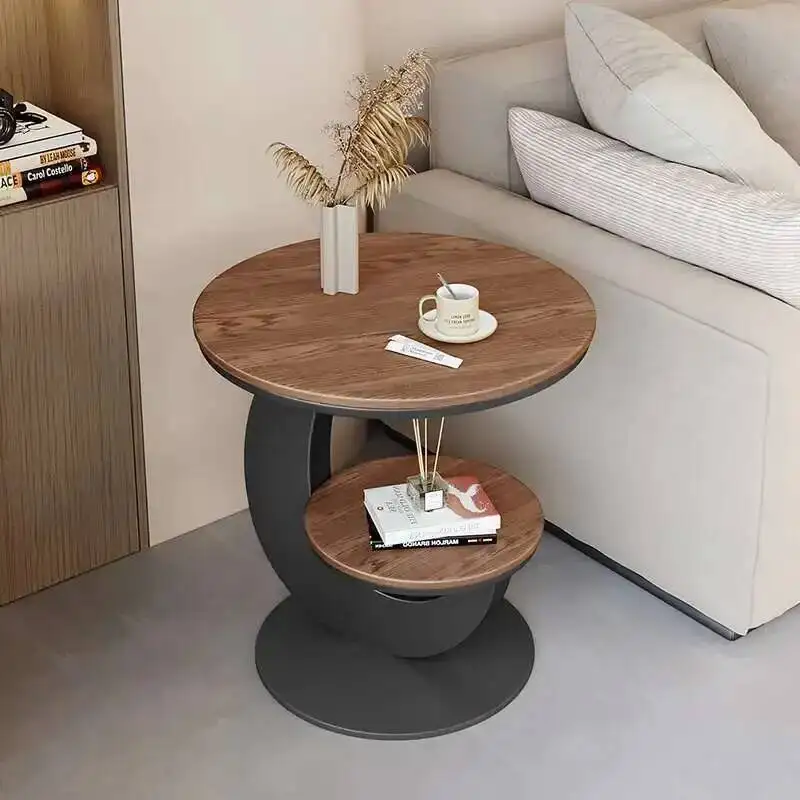 

Minimalist Black Rectangle Space Coffee Table Irregular Saving Cute Unique Side Table Aesthetic Mesa Auxiliar Room Decorations