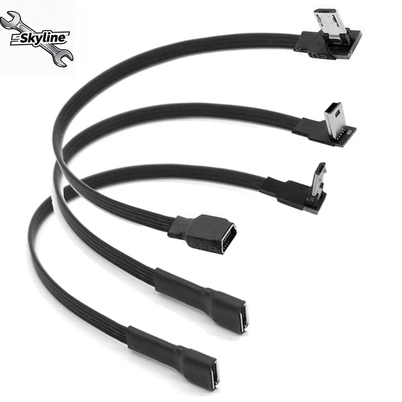Elbow mini micro USB extension cable Android male to female adapter interface conversion cable