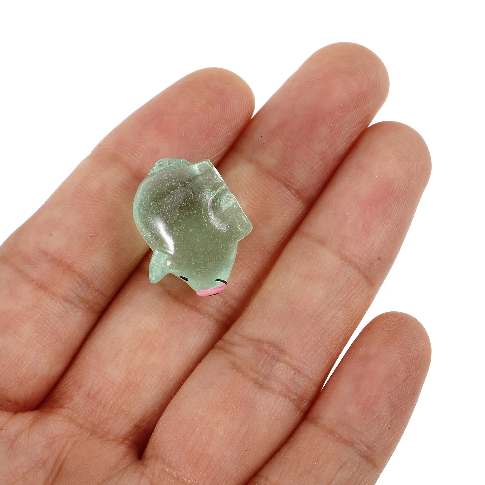 

50 шт. миниатюрные светящиеся в темноте фигурки свиней, смоляные мультяшные статуи свиньи, микропейзаж, садовый декор, мини-статуэтка