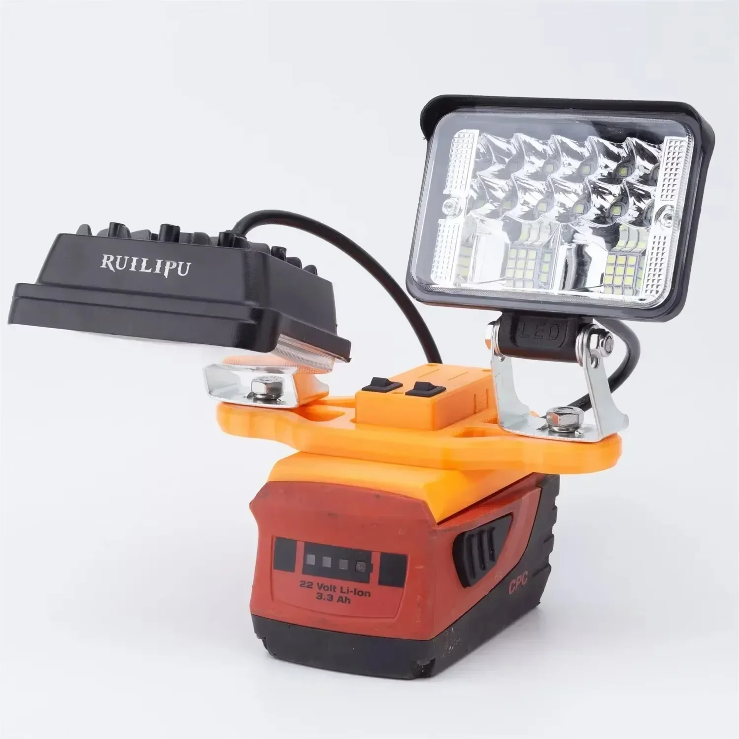 Portable Wireless For Hilti 22V B22 Max Lithium Battery Portable LED Work Light w/USB Outdoor Double Headlight Tool Accessories