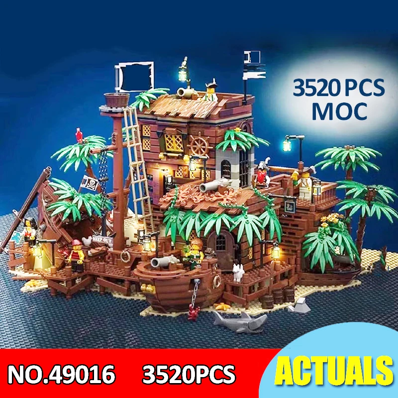 MOC 49016 Pirates of Barracuda Bay 3520PCS Compatible 21322 Building Blocks Bricks Educational Toy Birthday Gifts