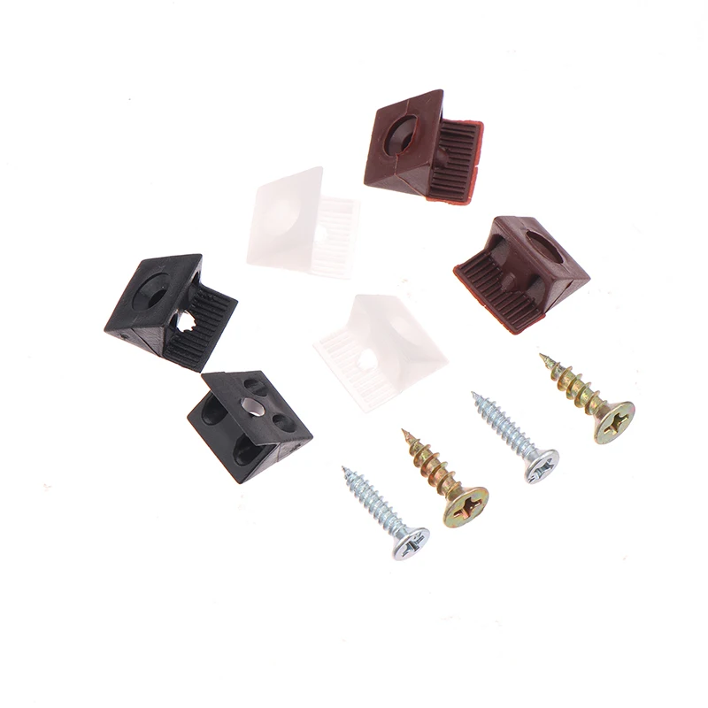100 Pcs Furniture Mending Wedges Drawer Bottom Sagging Repair Fix Corner Bracket With Self-Tapping Screws