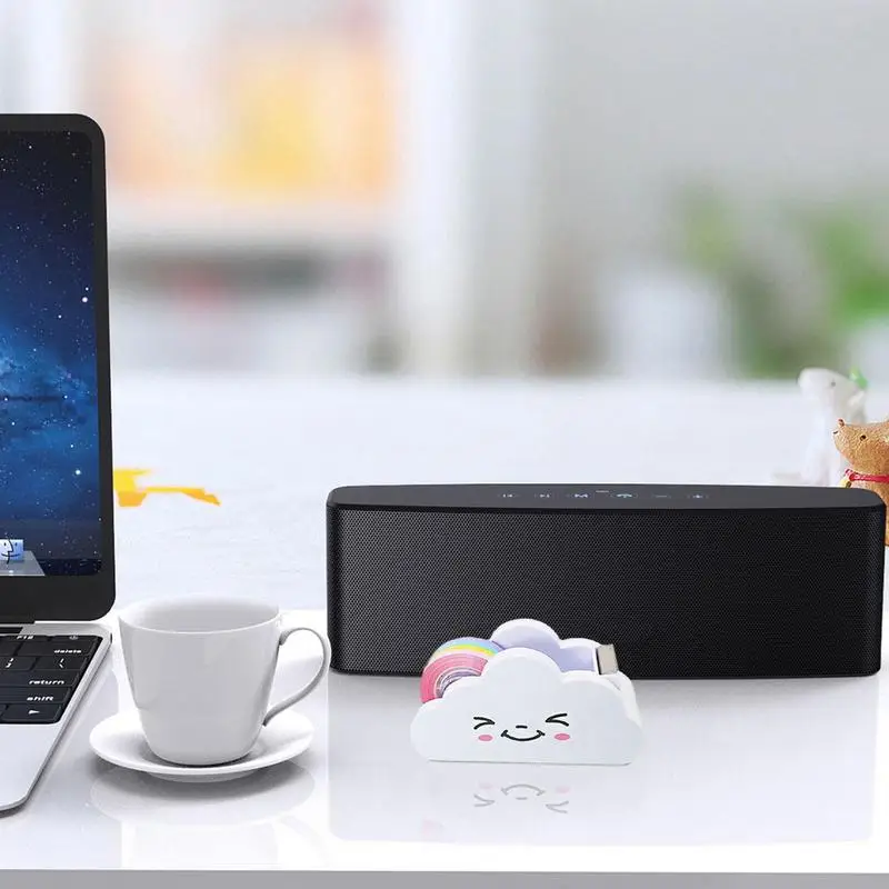 Desktop Tape Dispenser Cloud Decorative Cartoon Tape Cutter Delicate Tape Cutter With Rainbow Tape For Closing Boxes Wrapping