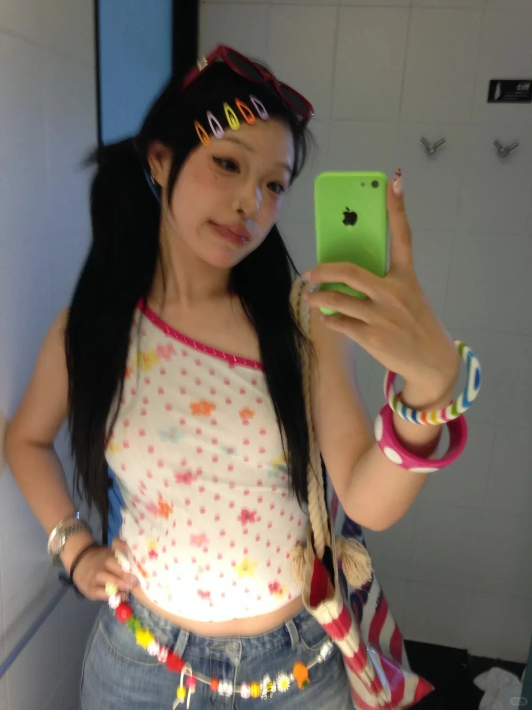 Genayooa Y2k Japońskie Tank Topy Damskie Patchworkowe Bez Rękawów z Nadrukiem Kwiatowym Bluzki z Odkrytymi Ramionami Camis Topy Nieregularne Letnie T-shirty