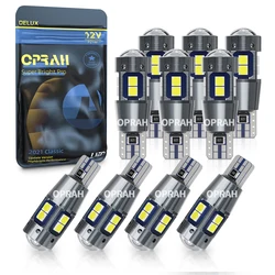 Oprah 5pcs LED T10 W5W Car Lights High Quality Canbus No Error T10 3030SMD Car Interior Lamp Super Bright Lighting Parking Bulb