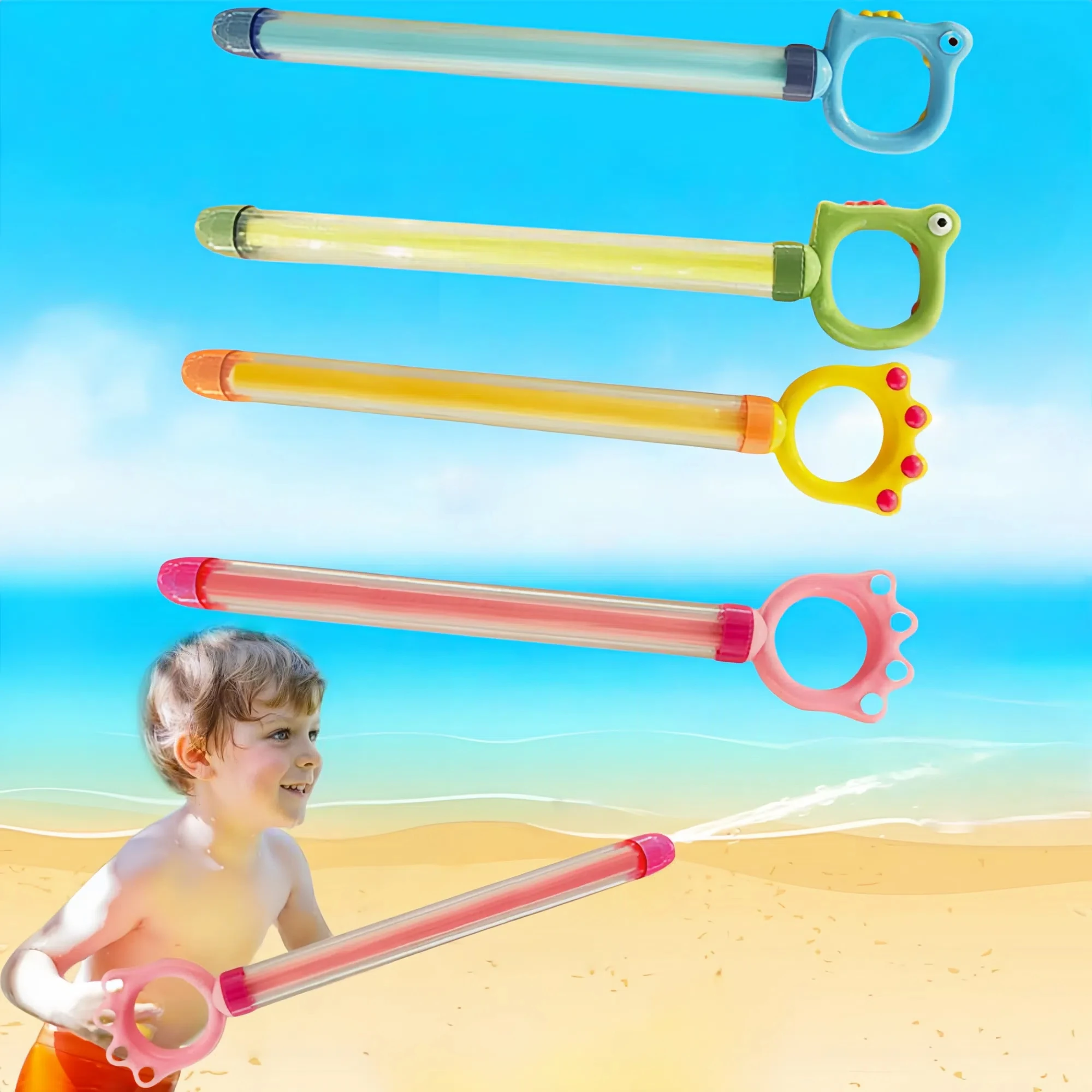 Creative Cartoon Spray Water Toys Ultralight Safety Squirt Toy Large Capacity Portable Sprinkler Atmosphere Props Summer