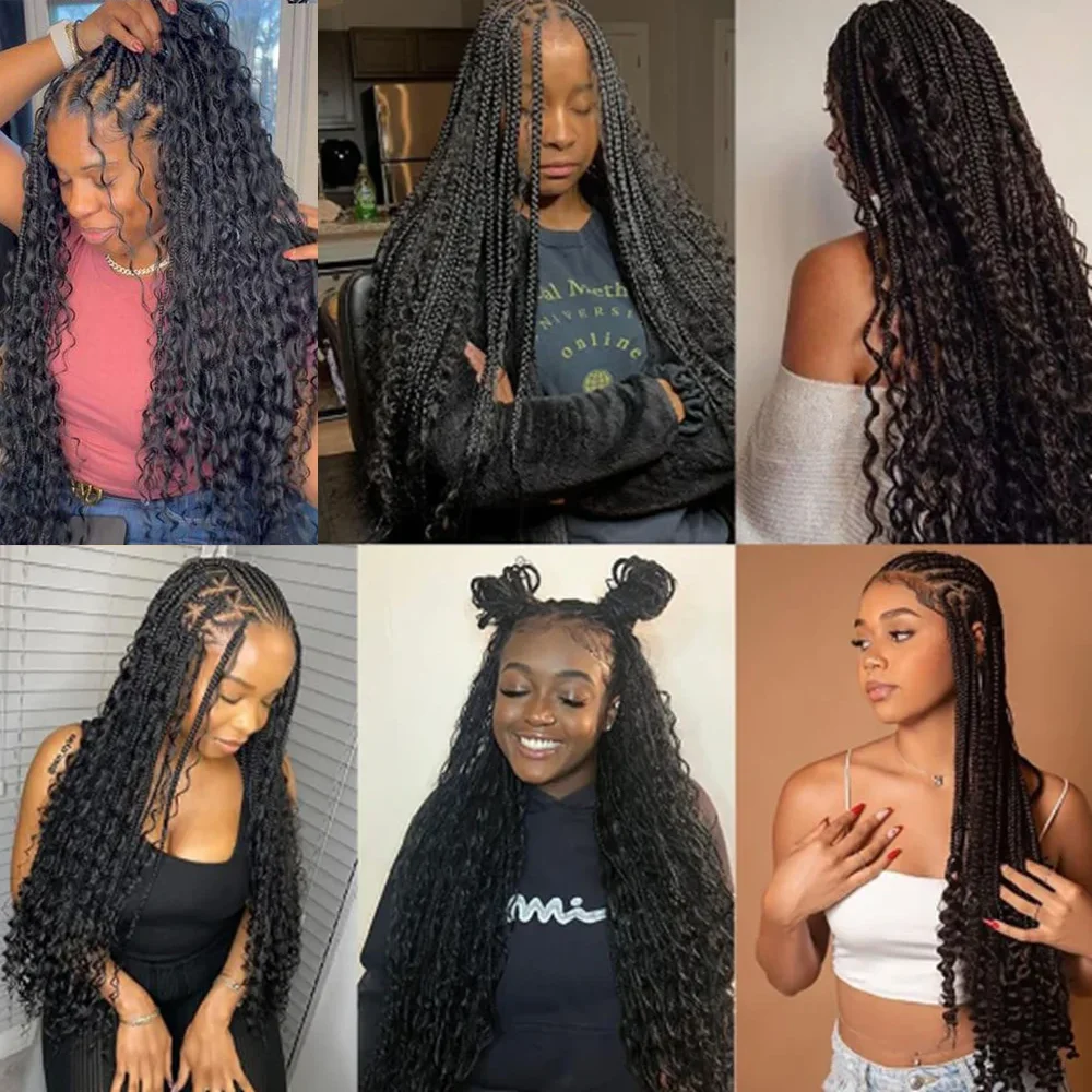 Boho Braids Human Hair Curly Hair Bundles Bulk for Braiding Deep Wave 2 Bundles 100g No Weft Human Hair Bundles Hair Extension