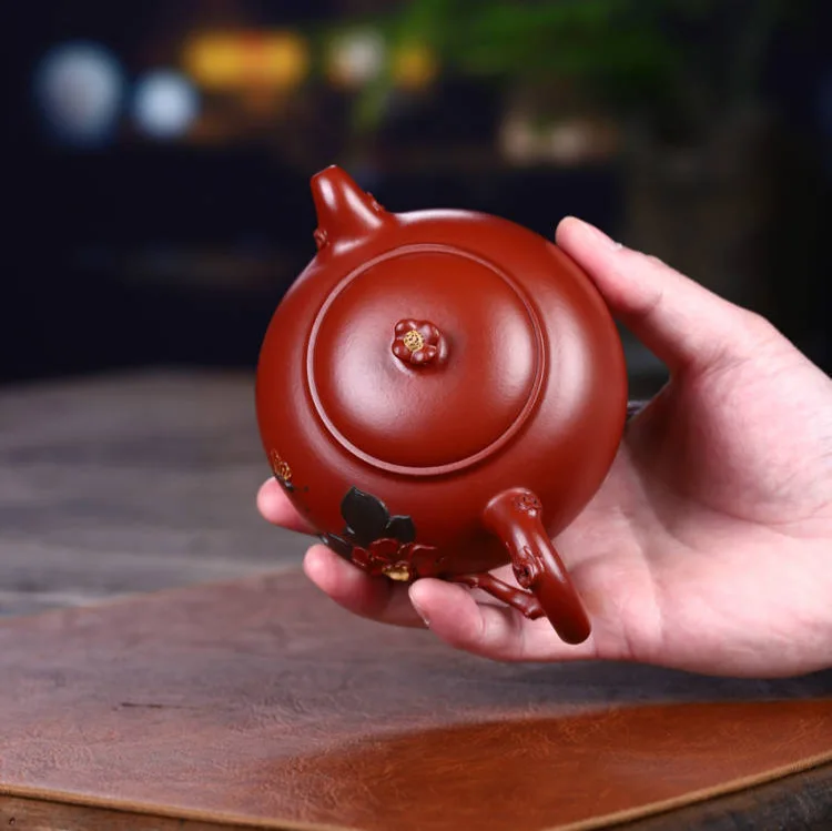 Butterfly Love Teapot Original Ore Dahongpao Yixing Zisha Teapot Set Tea Brewing Pot Handcrafted By Famous Artisans Decorat