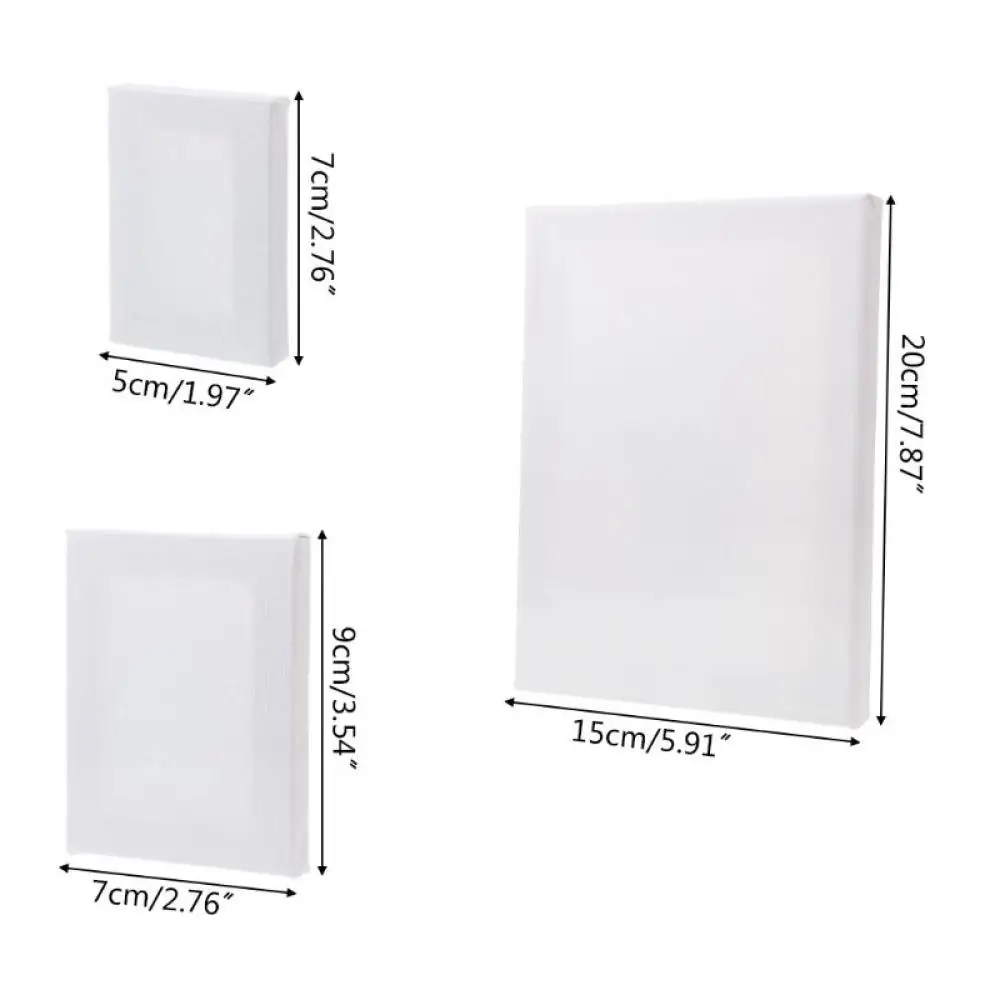 1/10Pc Mini Blank Canvas Small Art Board, Mini Stretched Artists Canvas Acrylic/Oil Paint, Stretched Canvas Art Board