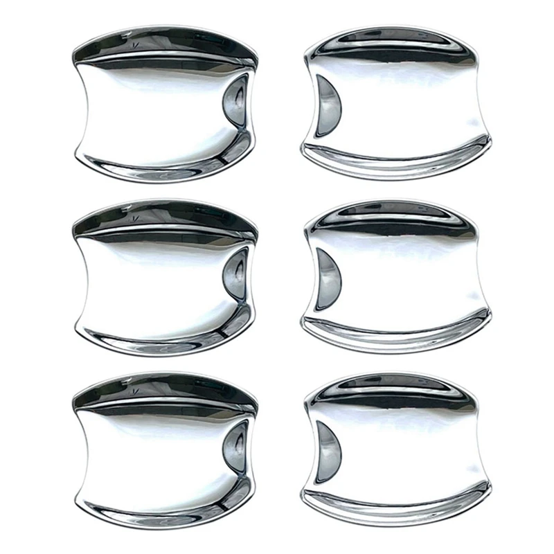 6X For Honda HRV HR-V Vezel 2021 2022 Chrome Door Handle Bowl Cover Cup Cavity Trim Insert Catch Molding Garnish