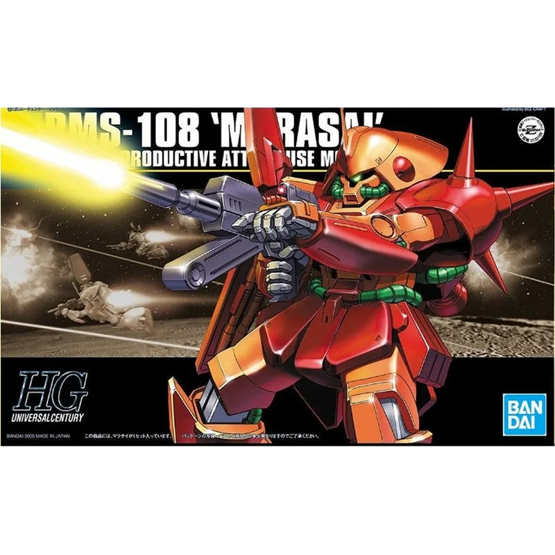 Bandai ของแท้กันดั้มโมเดลคิทอะนิเมะฟิกเกอร์ HGUC 1/144 RMS-108 มาราไซ คอลเลคชั่น กันพลาอะนิเมะแอ็คชั่นฟิกเกอร์ของเล่นสำหรับเด็ก