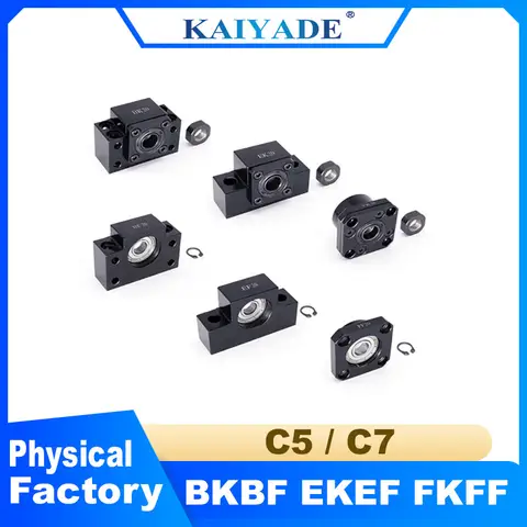 Ballcrew Bearing Mounting Support Block BK10 BF10 BKBF12 EKEF12 FKFF10 FK12 FF12 BK15 BK20 for 12mm 16mm 20mm CNC Engraver Screw